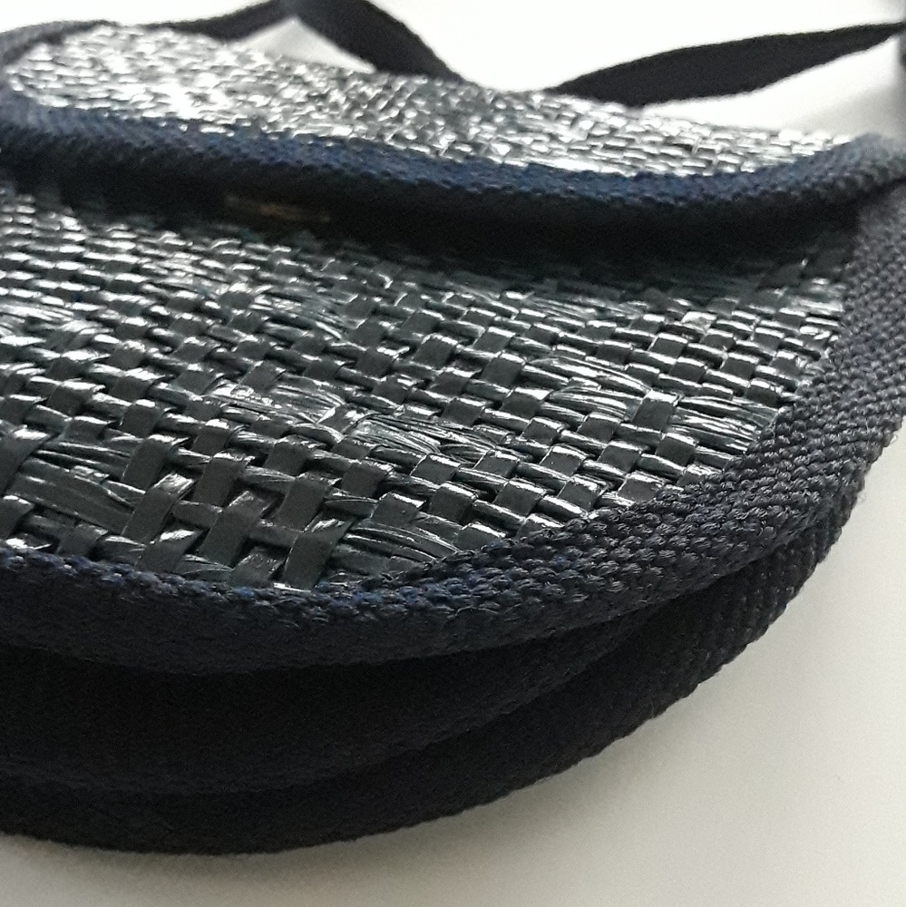 Rodolfo Navy Braided Crossbody Purse - Picture 3 of 8